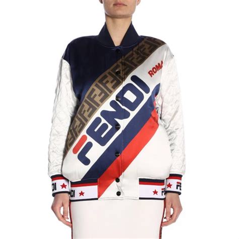 white FENDI Women Biker jackets 